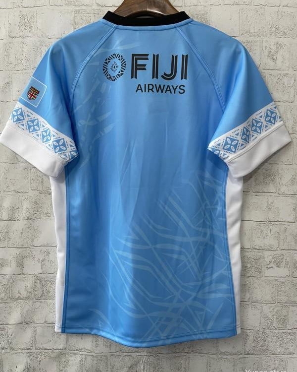 2026 Fiji Flying Fijians Sky Blue Jersey with Indigenous Patterns - GOATORG STORE