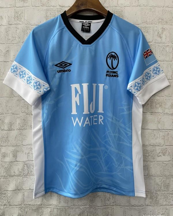 2026 Fiji Flying Fijians Sky Blue Jersey with Indigenous Patterns - GOATORG STORE