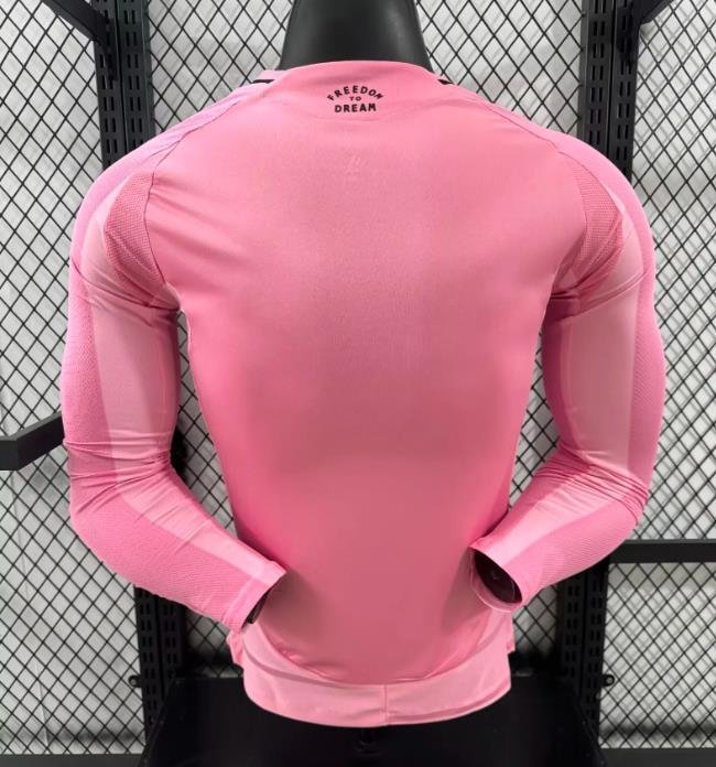 25/26 Inter Miami CF Away Pink Long Sleeve Player Version Jersey GOATORG STORE
