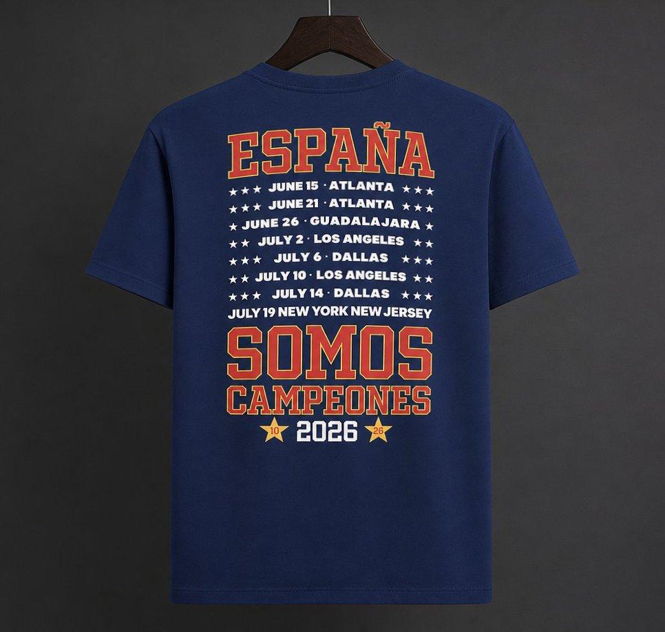 2026 Spain World Cup Champion Blue T-Shirt GOATORG STORE