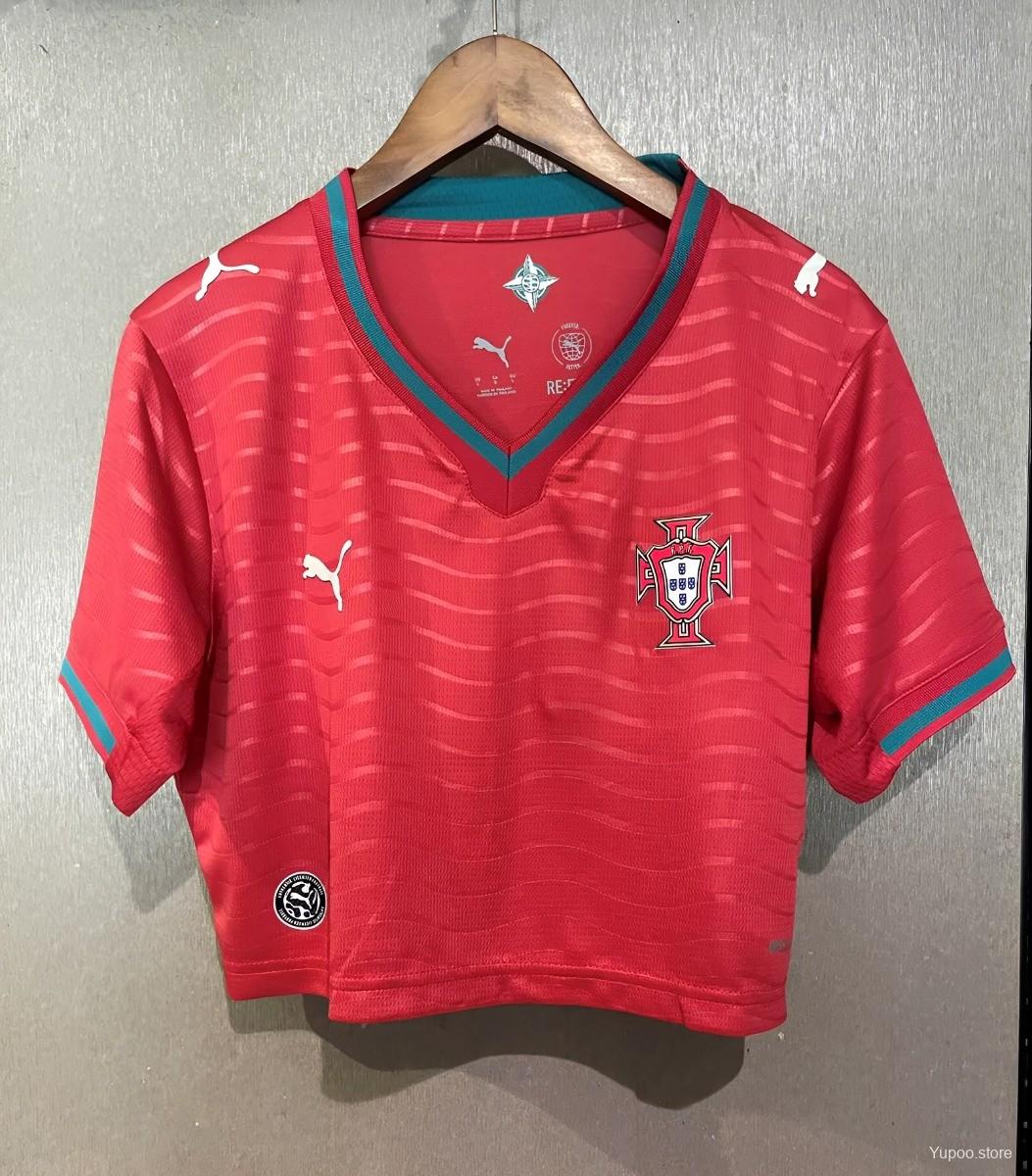 2026 Portugal Women's Cropped Home Jersey - GOATORG STORE