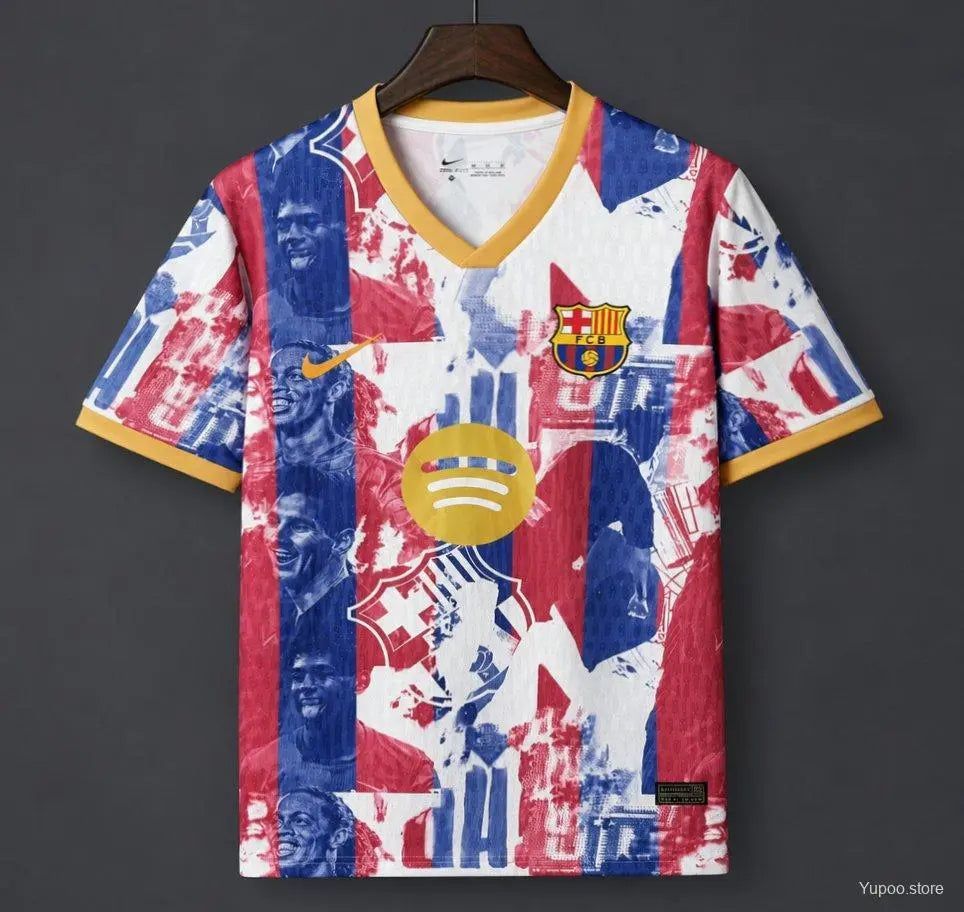 26/27 Barcelona Special “Legends” Graphic White/Blue/Red Commemorative Jersey GOATORG STORE