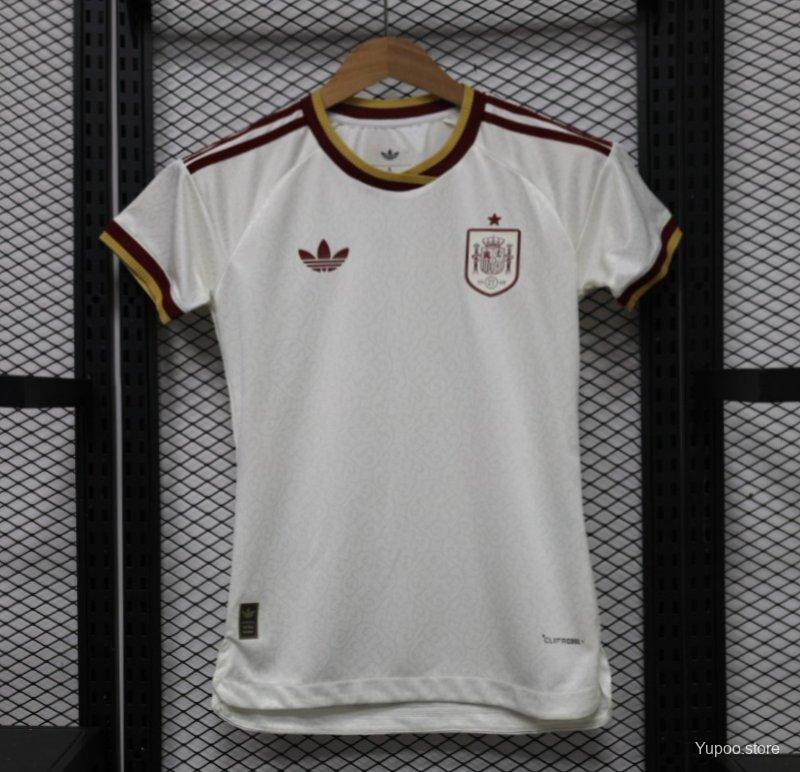 Women's 2026/27 Spain White Away Jersey - Player Version - GOATORG STORE