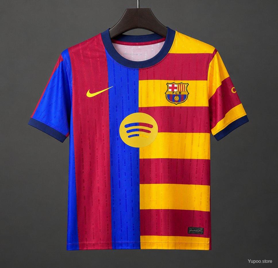 26/27 Barcelona Special Edition Pre-Match Senyera Mashup Jersey - GOATORG STORE