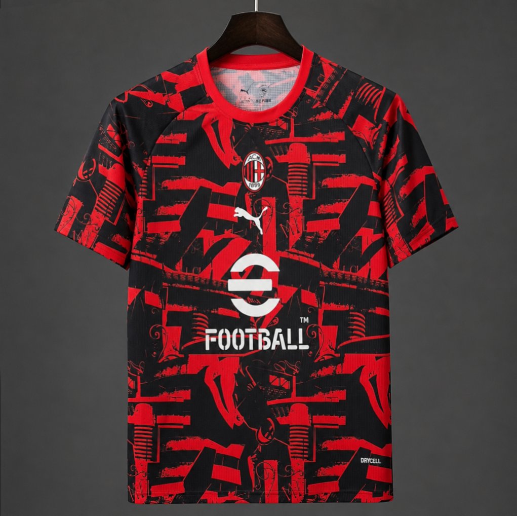 26/27 AC Milan Black/Red Pre-Match Fan Jersey GOATORG STORE