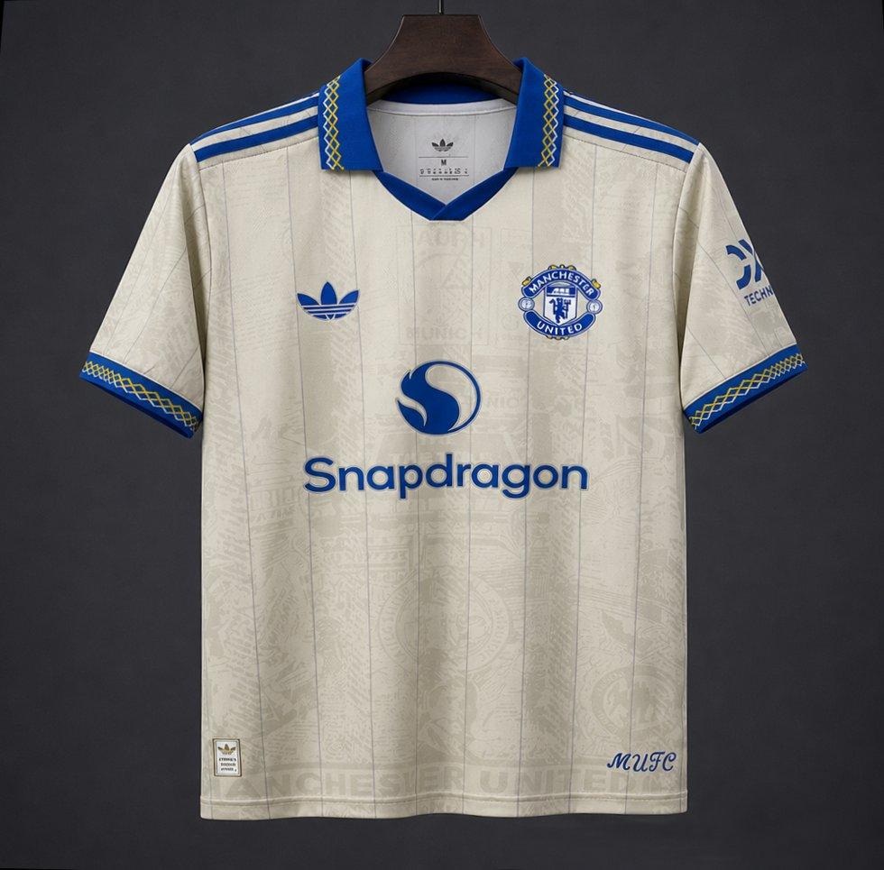 26/27 Manchester United Third Cream Blue Jersey GOATORG STORE
