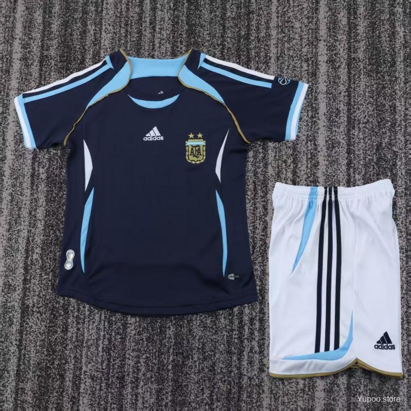Retro Kids 2006 Argentina Away Jersey GOATORG STORE