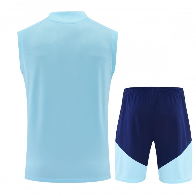 26/27 Argentina Sky Blue Sleeveless Training Vest + Soccer Shorts Set