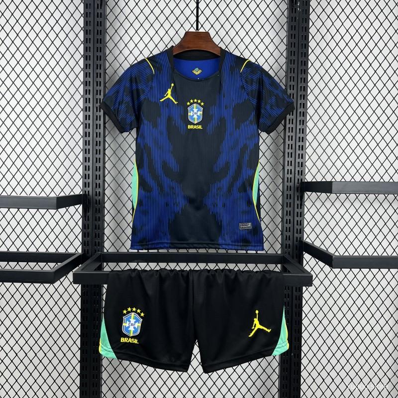 2026 Brazil Away Kids Jersey