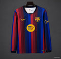 26/27 Barcelona Blue & Red Stripes Long Sleeve Home Jersey GOATORG STORE
