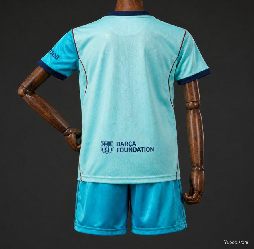 2026/27 Kids Barcelona Teal Third Jersey Kit - GOATORG STORE