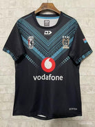 2026 Fiji Bati Black with Blue Tribal Pattern Jersey GOATORG STORE