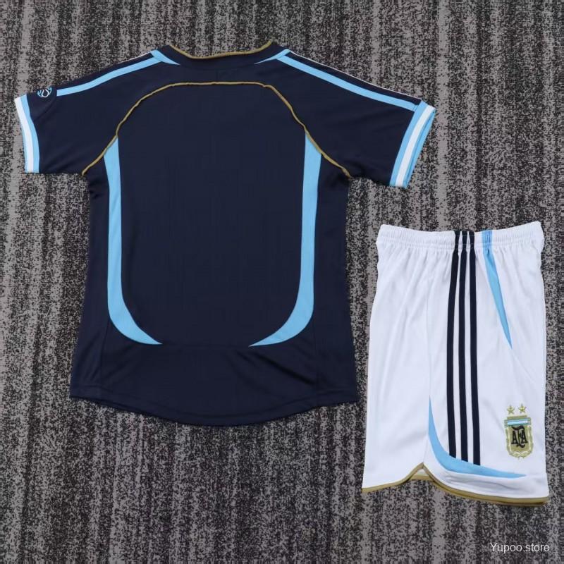 Retro Kids 2006 Argentina Away Jersey GOATORG STORE