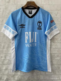 2026 Fiji Flying Fijians Sky Blue Jersey with Indigenous Patterns - GOATORG STORE
