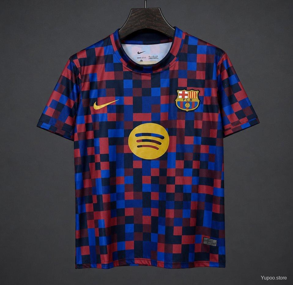 26/27 Barcelona Pre-Match Shirt Pixelated Blaugrana Jersey - GOATORG STORE