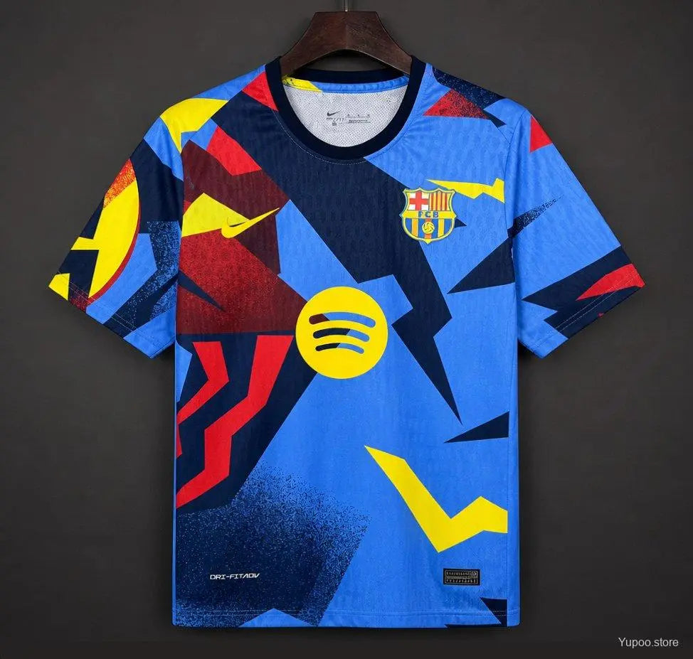 26/27 Barcelona Special Edition Abstract Geometric Blue/Red/Yellow Jersey GOATORG STORE