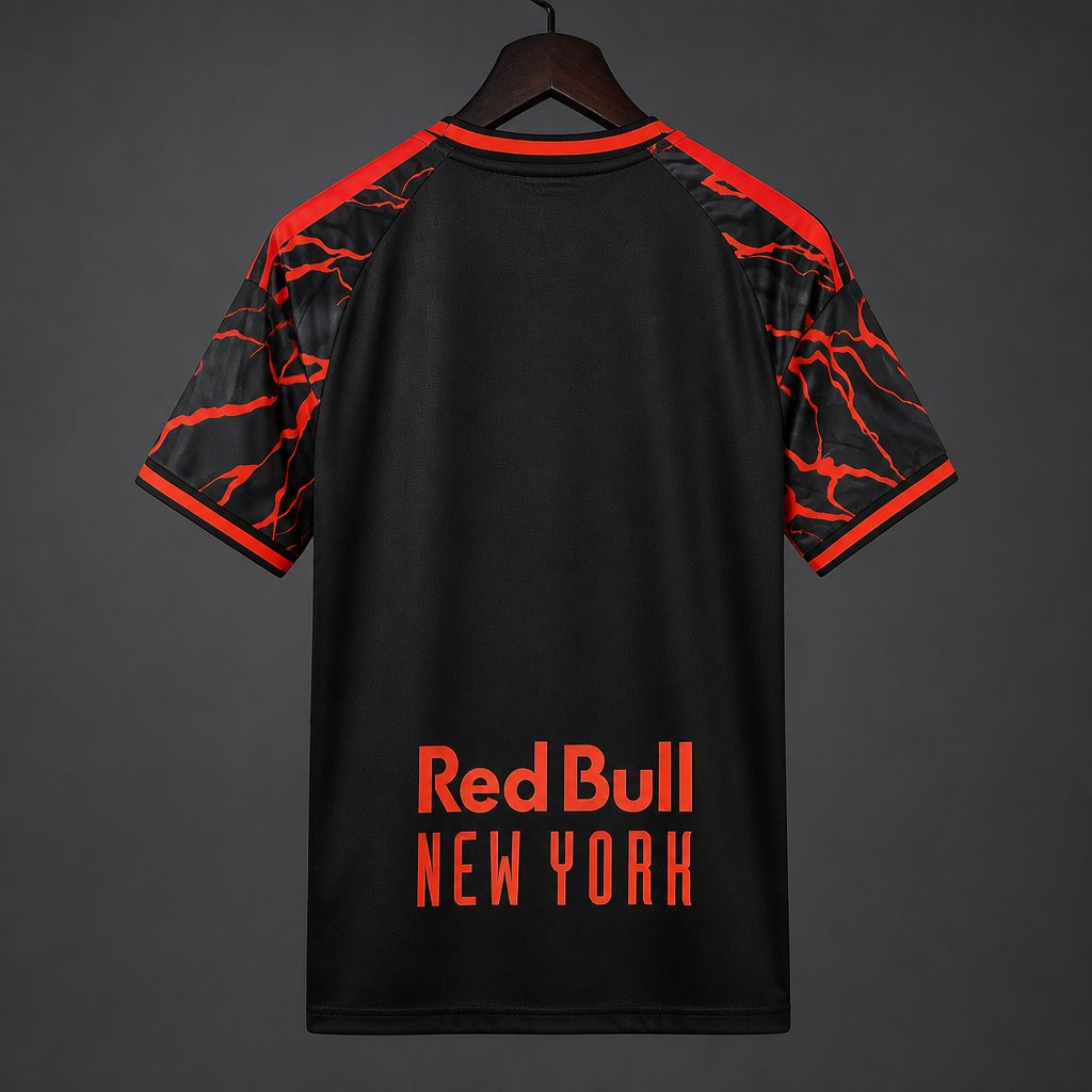 26/27 New York Red Bulls Black with Red Lava Pattern Away Jersey GOATORG STORE