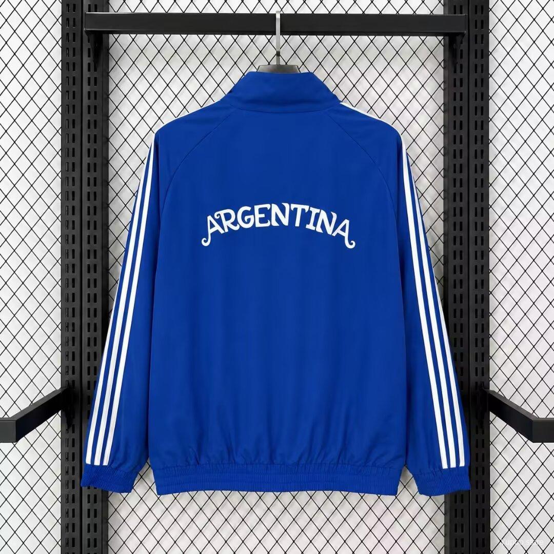 2026 Argentina Blue Full Zipper Windbreaker