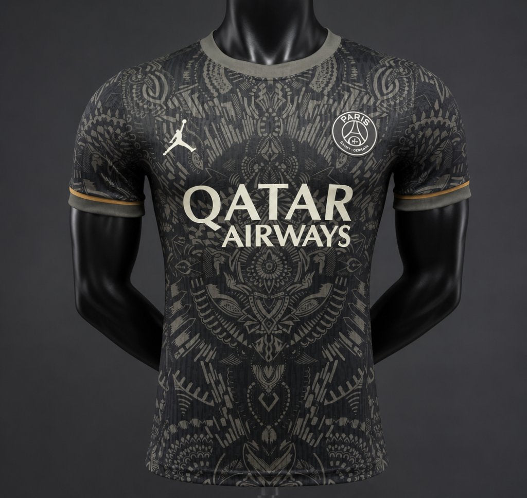 Player Version 26/27 Paris Saint-Germain Black with Tribal Pattern Special Edition Jersey GOATORG STORE