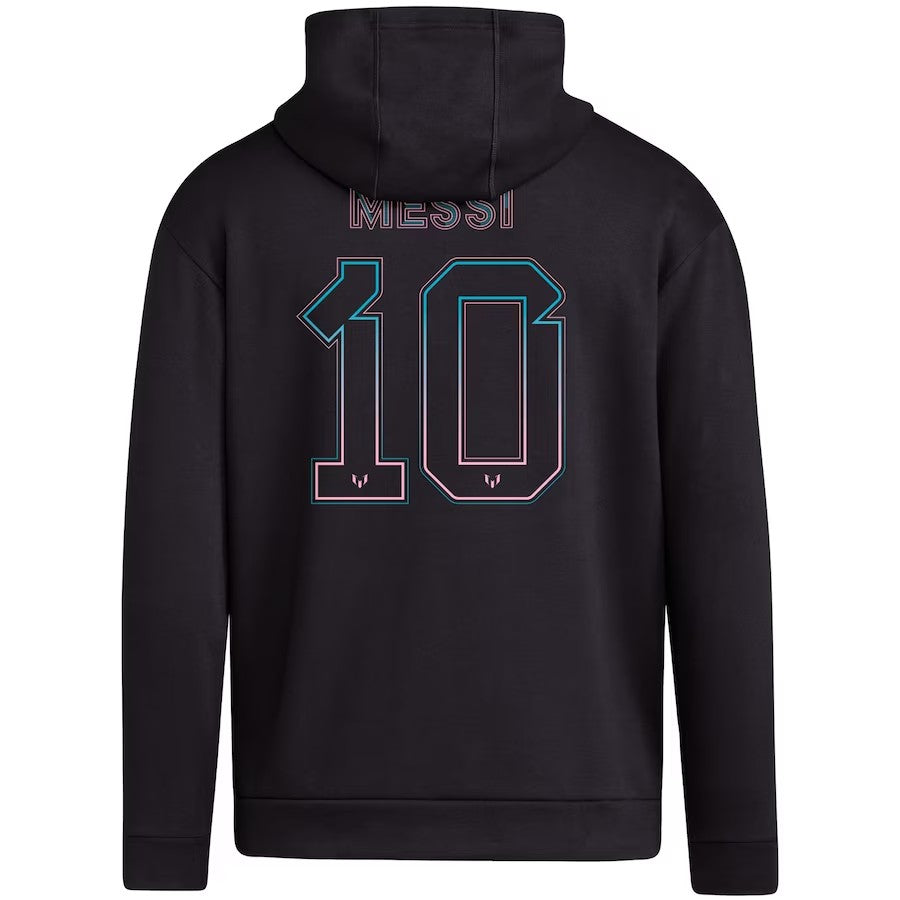 Inter Miami Messi x adidas Name & Number Fleece Pullover Hoodie GOATORG STORE