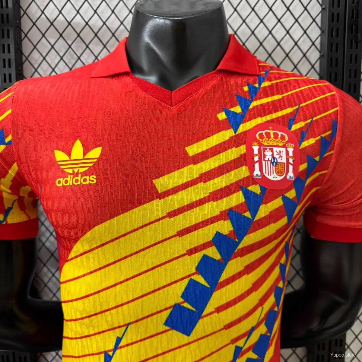 Player Version 2026 Spain 1993 Adidas Remake Home Jersey - GOATORG STORE