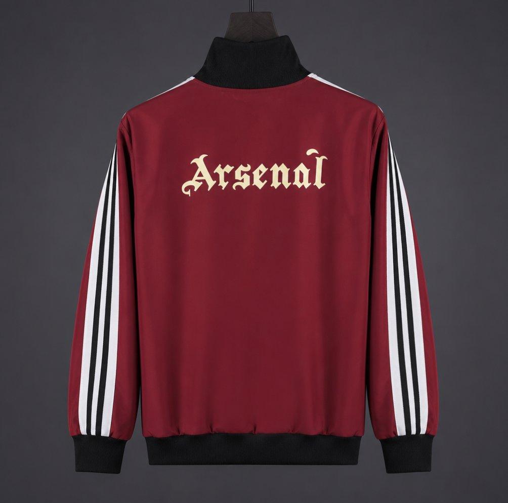 26/27 Arsenal Track Jacket Burgundy Black Full Zipper Windbreaker GOATORG STORE