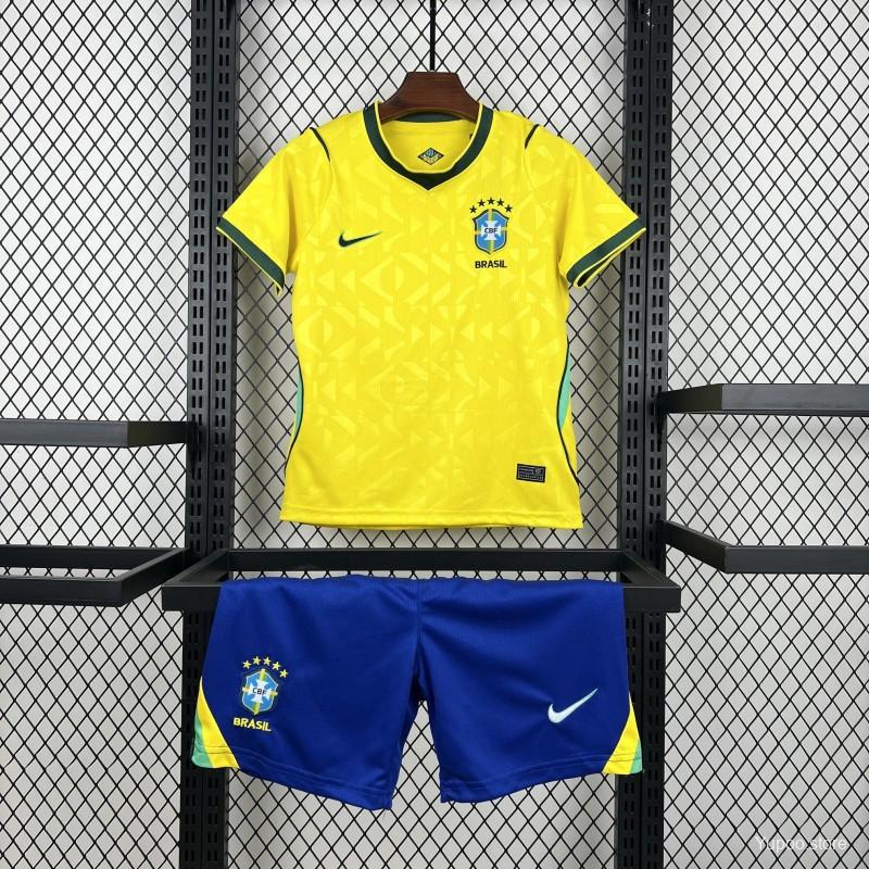 Brazil 2026 Kids Home Jersey