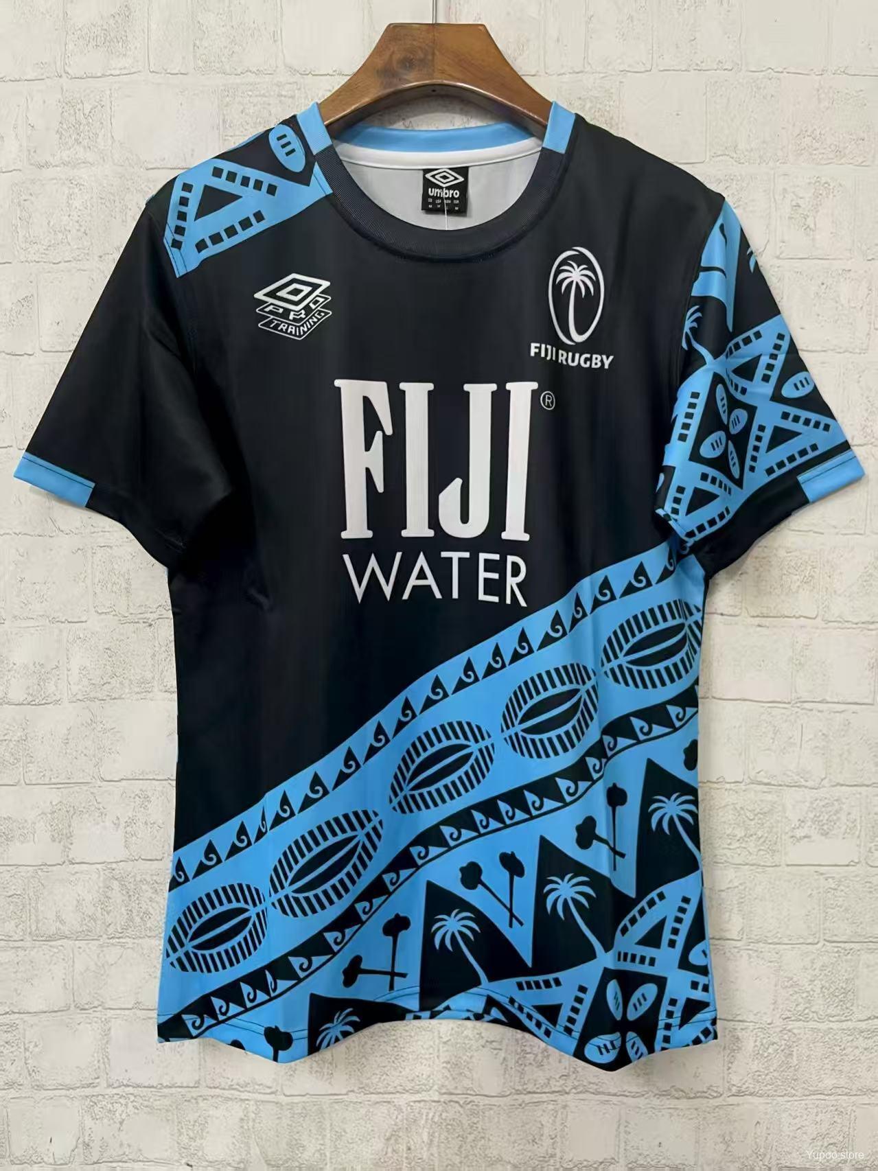2026 Fiji Black with Pacific Island Art Jersey - GOATORG STORE