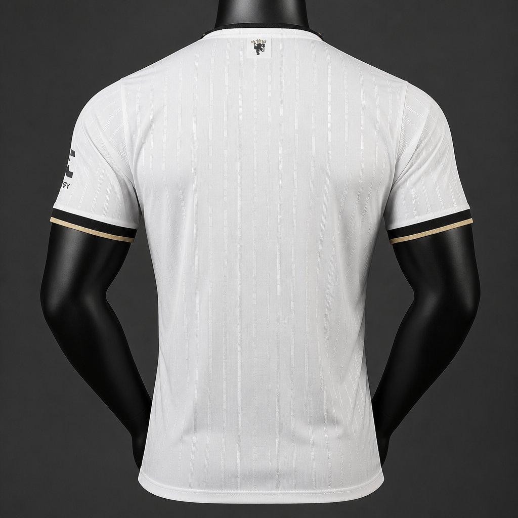 26/27 Manchester United White with Gold Trim Away Player Version Jersey GOATORG STORE