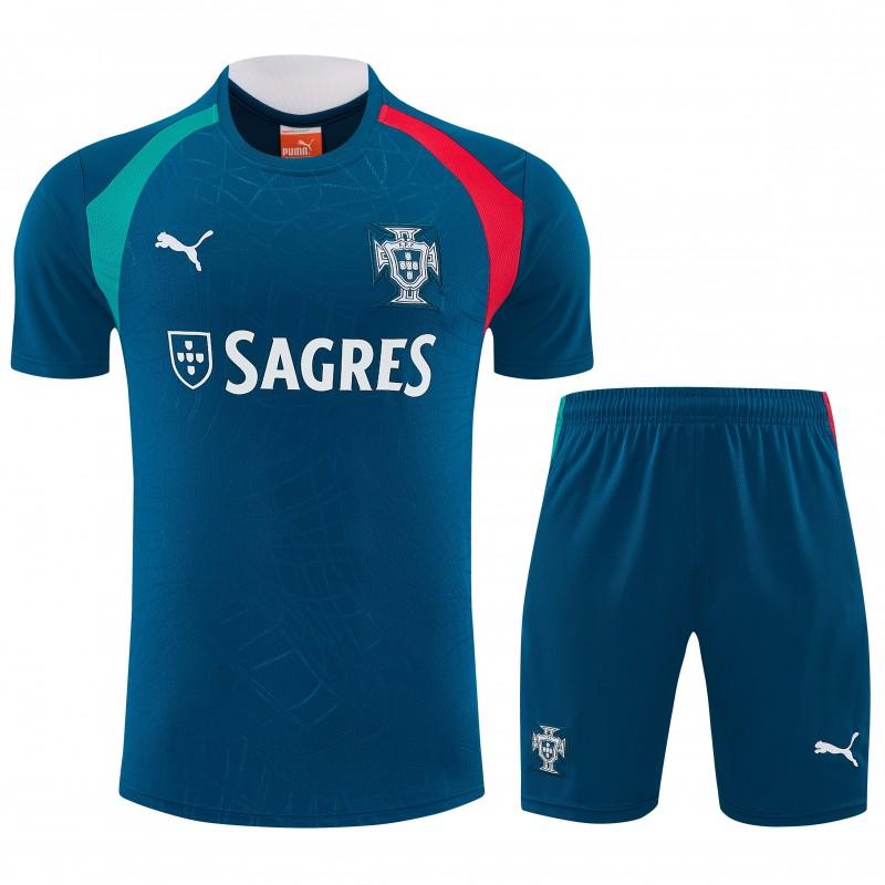 26/27 Portugal Dark Teal Short Sleeve+Soccer Shorts
