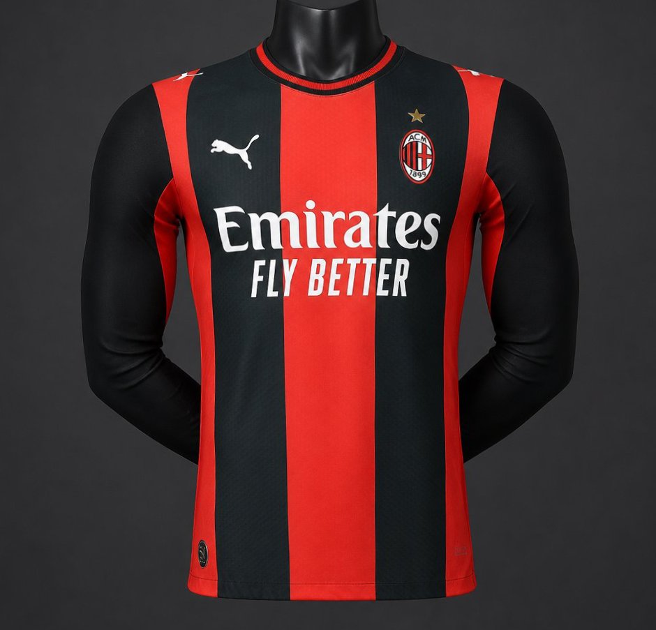 Player Version 26/27 AC Milan Home Long Sleeve Jersey GOATORG STORE