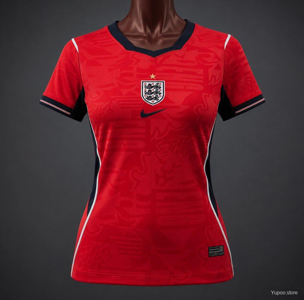 2026 Women's England Away Red Jersey GOATORG STORE