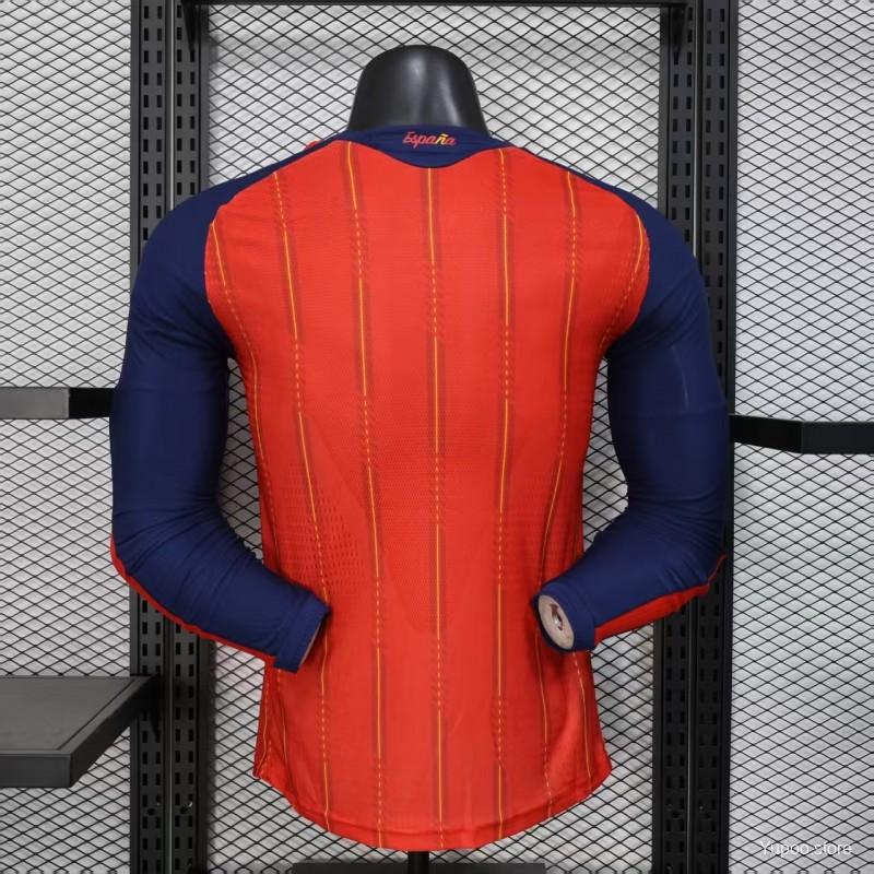 2026 Spain Home Long Sleeve Player Jersey