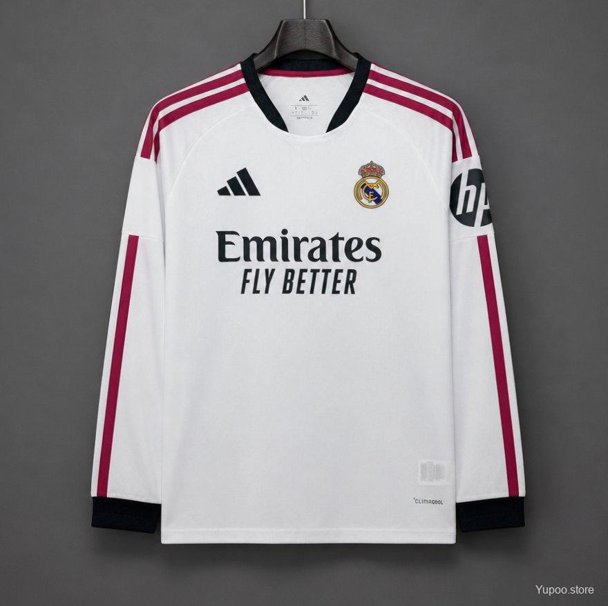 26/27 Real Madrid Long Sleeve Home Jersey GOATORG STORE