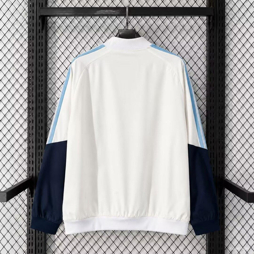 2026 Argentina White Full Zipper Windbreaker