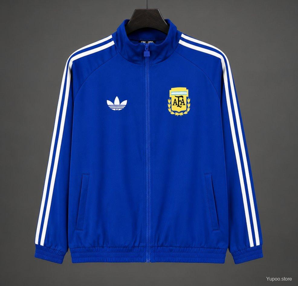 2026 Argentina Blue Full Zipper Windbreaker