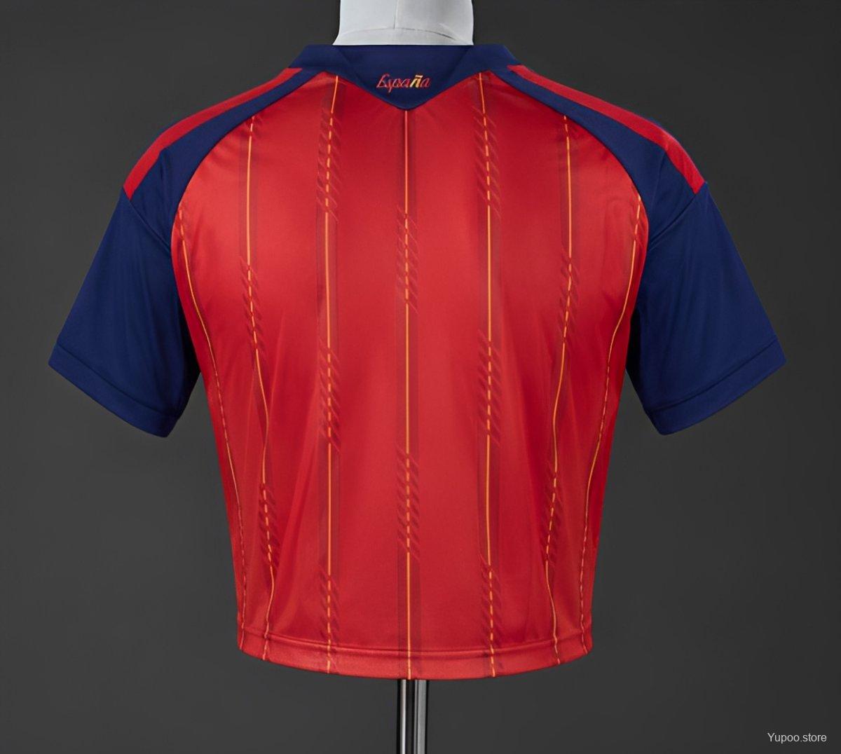 2026 Spain Home Women’s Crop Top Style Jersey GOATORG STORE