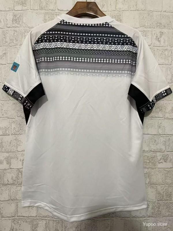 2026 Fiji Warriors White Jersey with Black Tribal Pattern - GOATORG STORE
